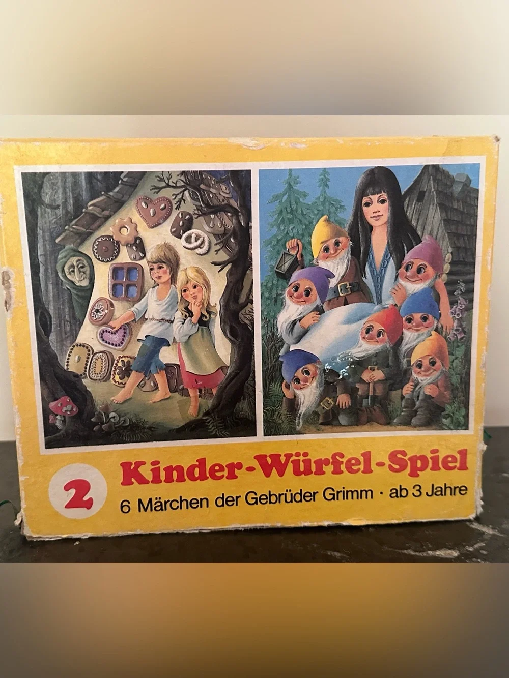 Grimm’s Fairy Tales vintage wooden puzzle blocks complete set wood toy